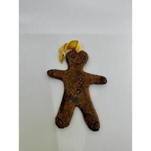 2 Vintage Ceramic Gingerbread Ornaments